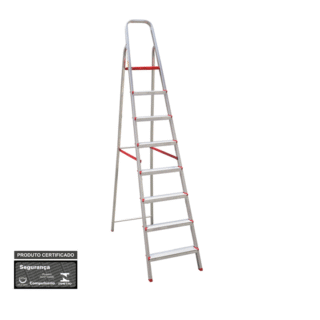 escada alumínio btf 8 degraus