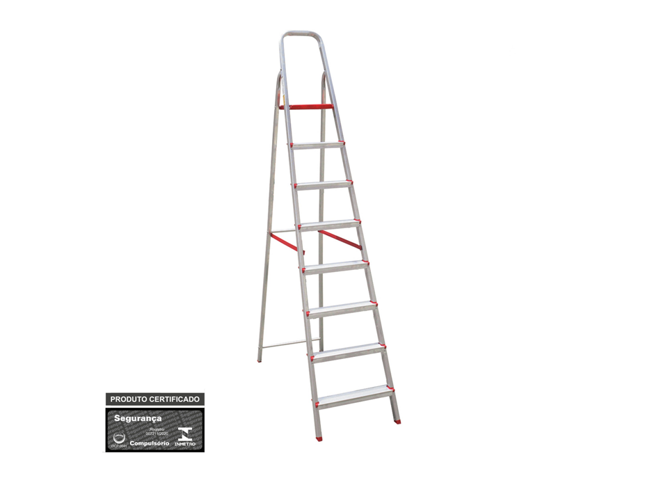escada alumínio btf 8 degraus