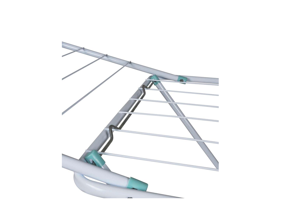 varal chão com abas aço branco