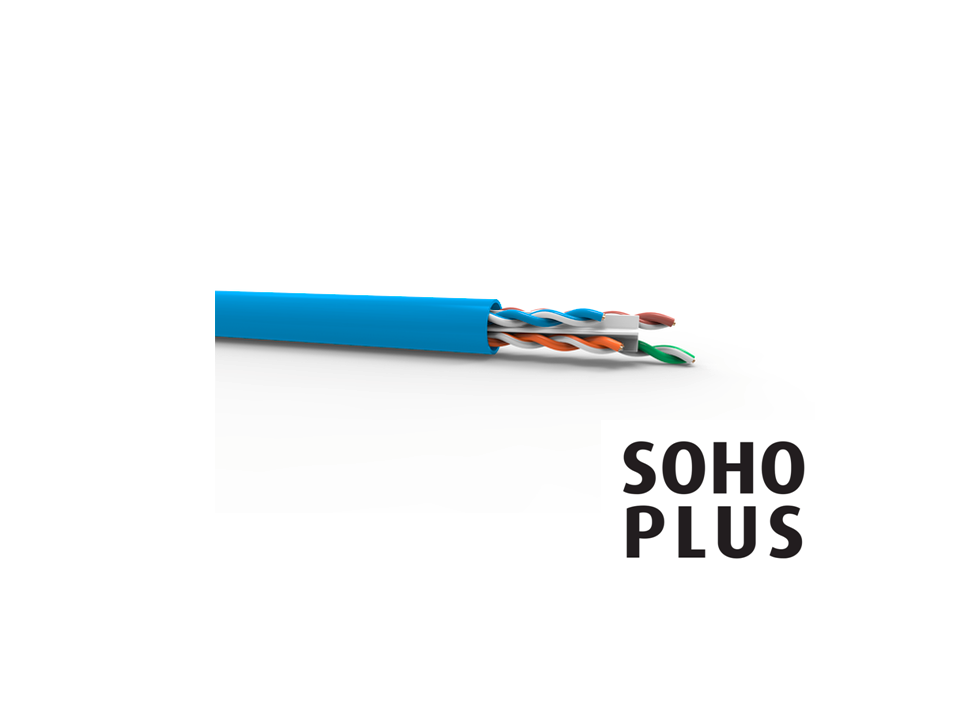 Cabo de Rede Soho Plus U/UTP 24AWGX4P CAT.6 CMX Azul Furukawa