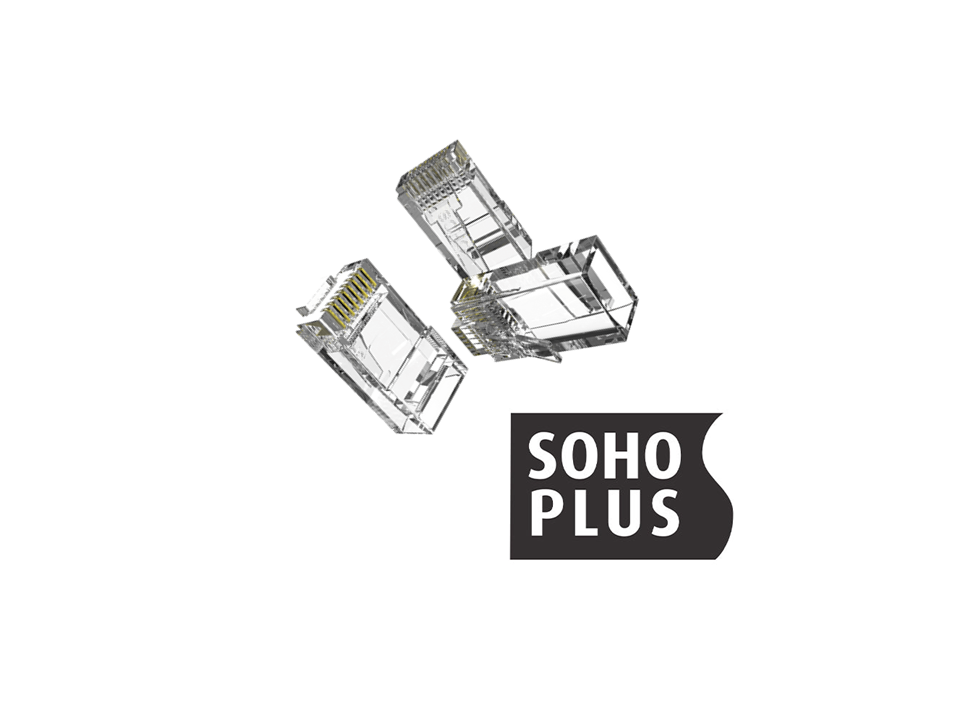 Conector RJ45 Plug Macho de Passagem Soho Plus para CAT.6 Furukawa
