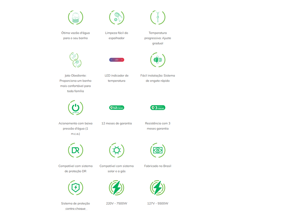 Ducha Eletrônica Sublime 127V 5500W Zagonel - Imagem 3