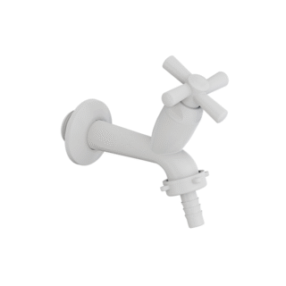 torneira parede plástica abs bica curta para mangueira tigre