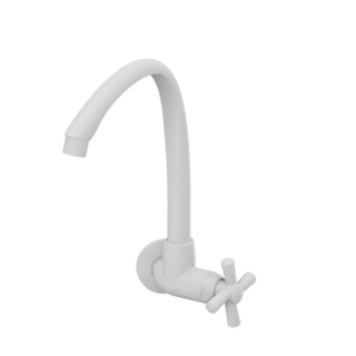 torneira cozinha parede plástica abs bica alta tigre