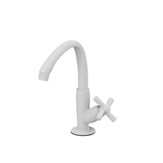Torneira mesa bica móvel branca plástico ABS Tigre Cross