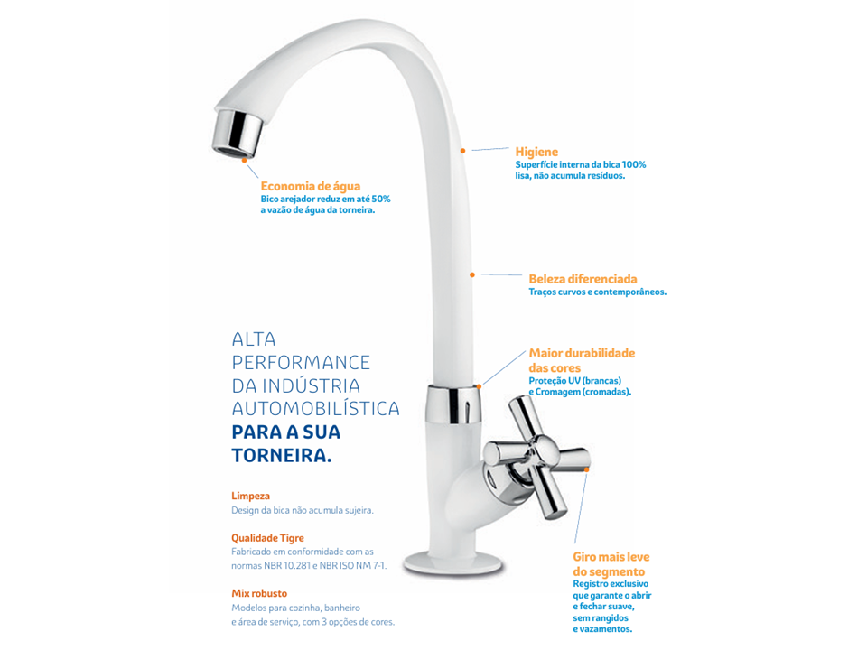 torneira plástica abs tigre