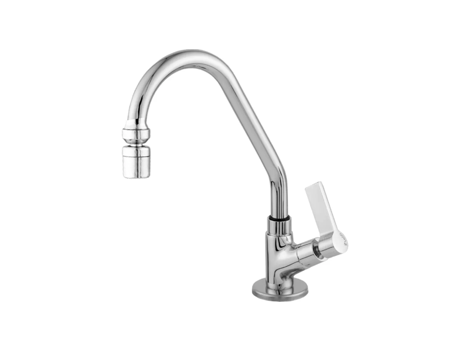 Torneira bica alta metal mesa bico arejador articulado