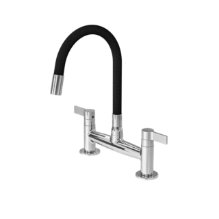 Misturador Cozinha Mesa Flexível 1/4 VOLTA C70 Color Black Leão