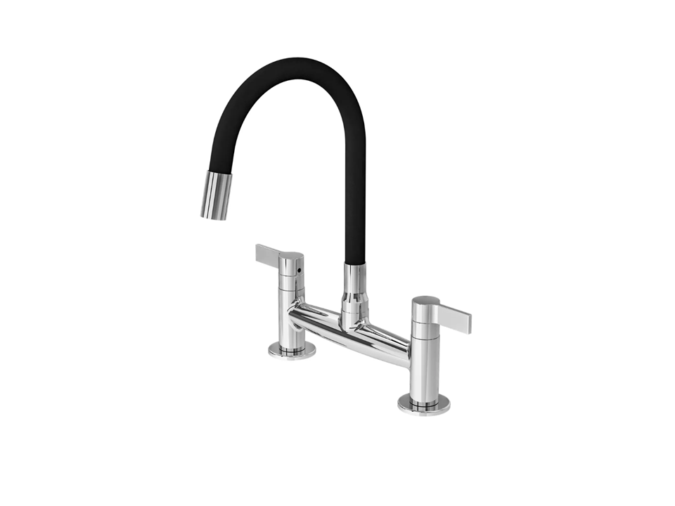 Misturador Cozinha Mesa Flexível 1/4 VOLTA C70 Color Black Leão