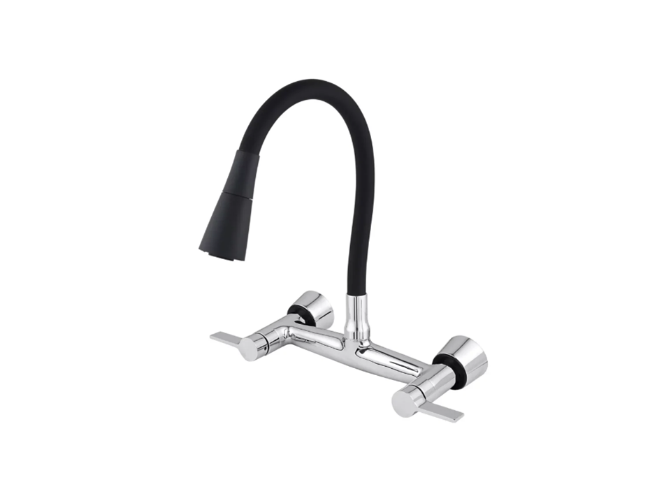 misturador flexivel color duo black parede
