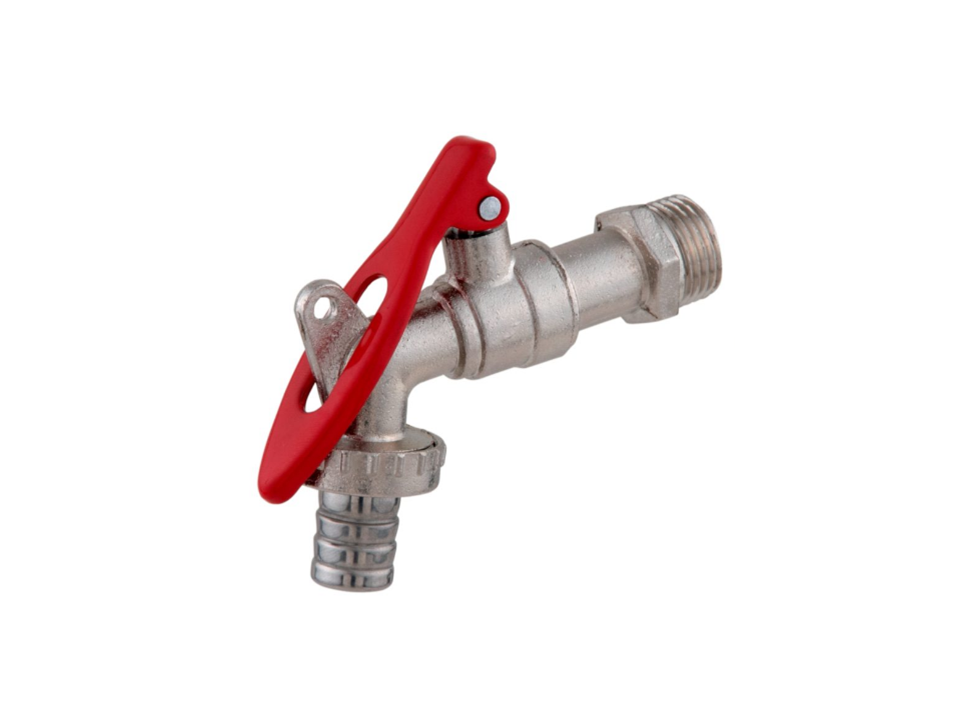 Torneira esfera metal parede com trava anti vandalismo