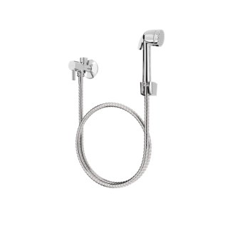 ducha higiênica com registro de derivação cromada modelo Luxo Blukit