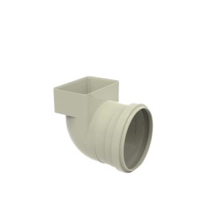 joelho transição retangular calha para tubo esgoto 100mm tigre