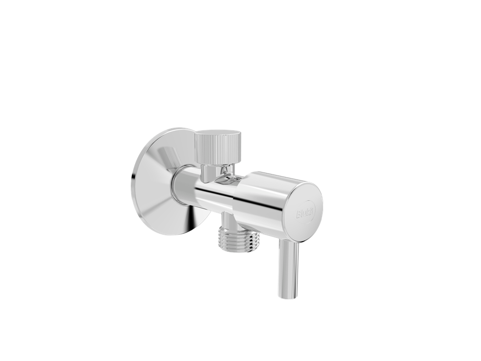 registro derivador 1/4 volta abs cromado