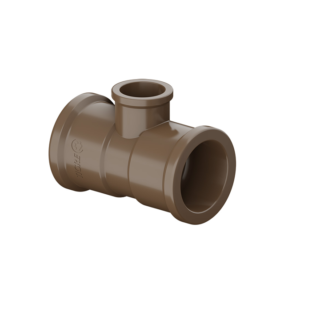 Tê redução soldável Pvc marrom Tigre