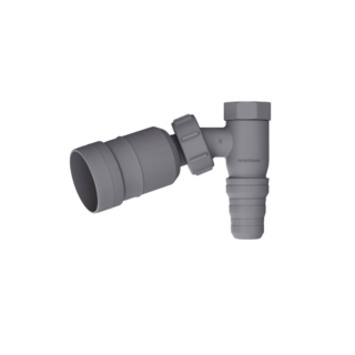 Adaptador conexão tubo esgoto para máquina de lavar 45° articulado Blukit