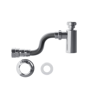 Sifão com Copo Cromado Blukit