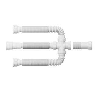 Sifão triplo branco extensivo Blukit