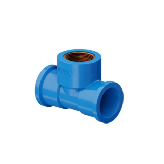 Tê Azul pvc soldavel latão roscavel Tigre