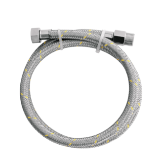 Mangueira flexível para ligação de gás GN, GLP e GNF Trama Aço Blukit