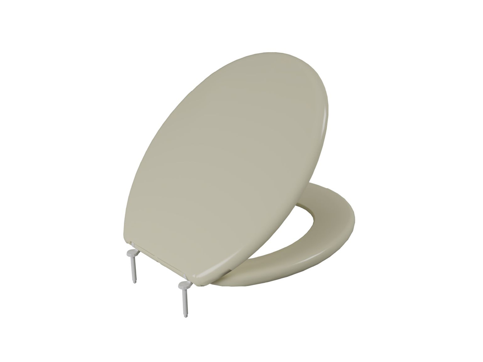 Assento Sanitário Oval Almofadado Slim TAJ/AS Bege 8 Astra