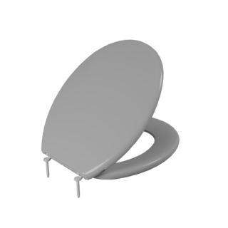 Assento Sanitário Oval Almofadado Slim TAJ/AS Cinza 2 Astra