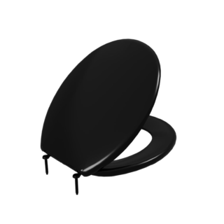 Assento Sanitário Oval Almofadado Slim TAJ/AS Preto 1 Astra