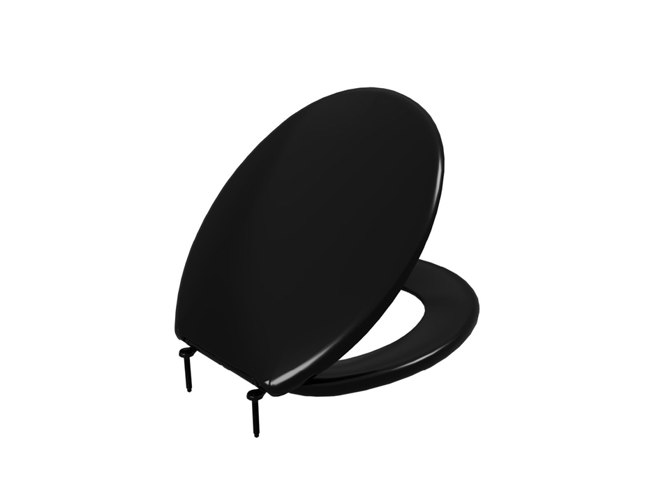 Assento Sanitário Oval Almofadado Slim TAJ/AS Preto 1 Astra