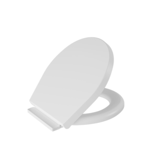 Assento Sanitário Oval Astra 3 em 1: Almofadado, Fechamento Suave (Soft Close) e Fácil Remoção Branco Astra