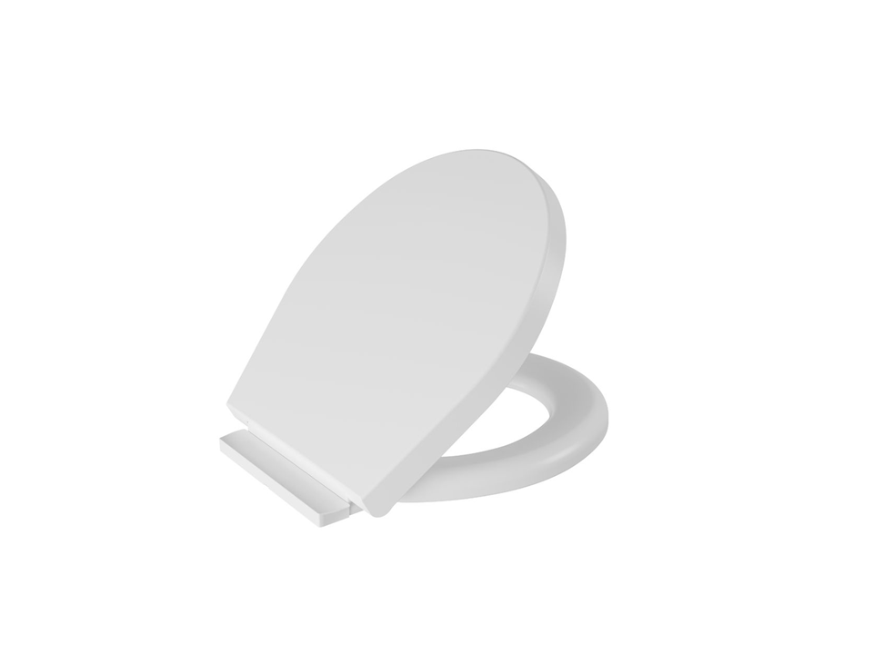 Assento Sanitário Oval Astra 3 em 1: Almofadado, Fechamento Suave (Soft Close) e Fácil Remoção Branco Astra