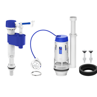 Kit para Caixa Acoplada - Entrada Master Flux e Saída Dual Flush 3x1 Censi 9562