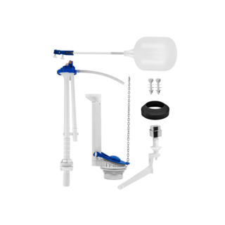 Kit para caixa acoplada entrada simples e saída cromado lateral externo da Astra MU-K