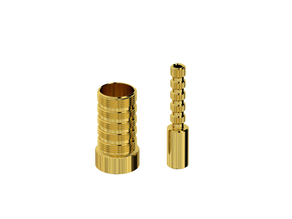 Prolongador de Latão Decapado para Registro 40 mm Compatível com Tigre / Fabrimar - Censi 50029