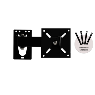 Suporte ARTICULADO para TV LED, LCD, Plasma, 3D e Smart TV de 10” a 60” BRA3.0 Brasforma