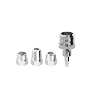 Adaptador de Latão Cromado para Filtro - Rosca Macho 1/2" x Espigão 1/4" e 1/8" Censi 65030