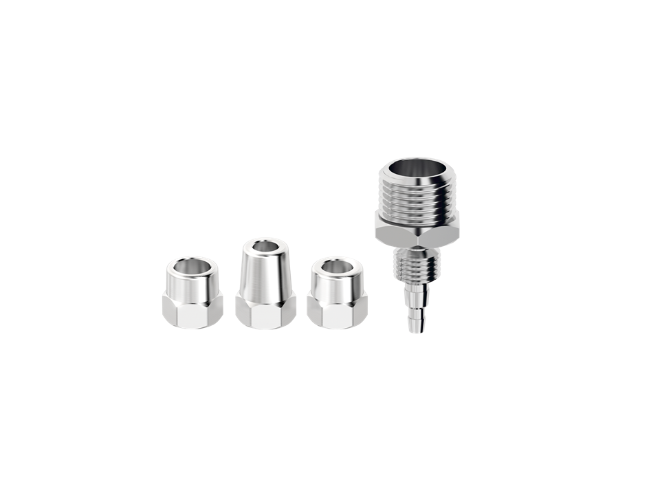 Adaptador de Latão Cromado para Filtro - Rosca Macho 1/2" x Espigão 1/4" e 1/8" Censi 65030