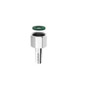 Adaptador Reto de Latão Niquelado Rosca Fêmea 1/2" x Espigão 3/8" (12,0 mm) Censi 75101