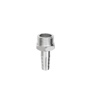 Adaptador Reto de Latão Niquelado Rosca Macho 1/2" x Espigão 3/8" (12,0 mm) Censi 75100