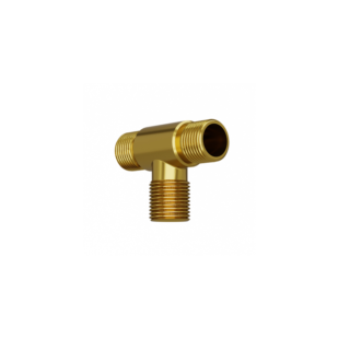 Conexão T saída dupla latão 1/2" X 1/2" X 1/2" Blukit 170234