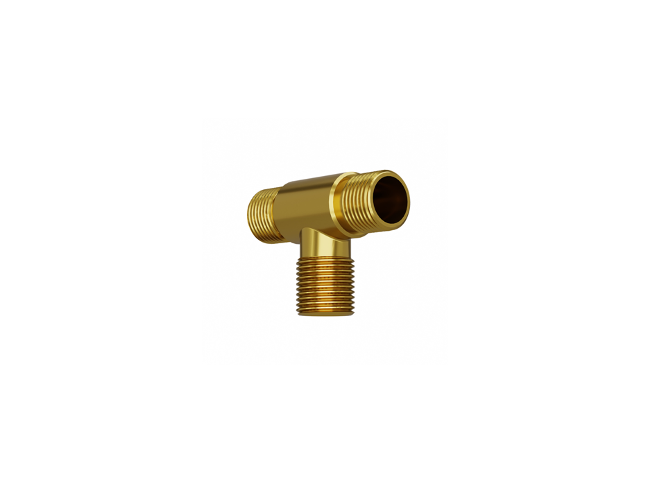 Conexão T saída dupla latão 1/2" X 1/2" X 1/2" Blukit 170234
