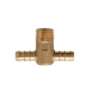 T para Mangueira Gás espigão 1/2" NPT(M) x 3/8" TM x 3/8" TM Blukit 181320