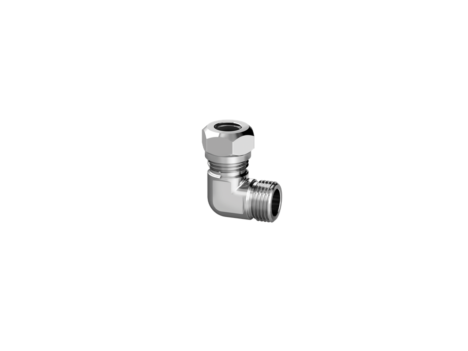 Joelho 90° com Adaptador de Aperto Rápido Rosca 1/2" para Espigão de Gás 3/8" Cromado Censi 7541