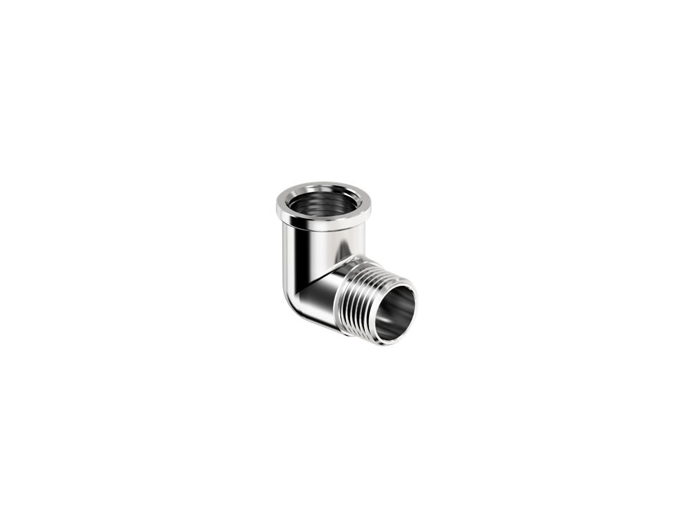 Joelho 90º de Latão Cromado - Macho x Fêmea 1/2" Censi 85063