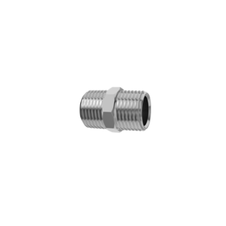 Niple Duplo em latão cromado rosca 1/2" (M) x 1/2" (M) Blukit 170621