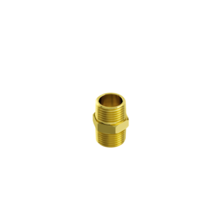 Niple Duplo de Latão Decapado - Rosca macho 1/2" censi 85000
