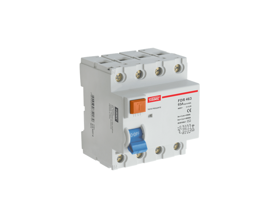 Dispositivo DR Interruptor Diferencial FD - 4P 63A 30mA - Condutor 16mm Fame 5227