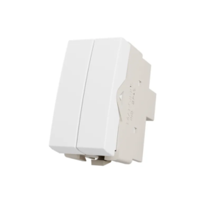 Módulo Interruptor Duplo Paralelo Branco Linha Sleek Margirius PA017840