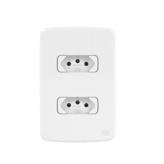 Placa + Suporte 4X2" 2 Módulos Tomadas 10A Branco Linha Composé Weg 13272663