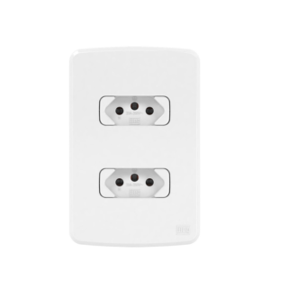 Placa + Suporte 4X2" 2 Módulos Tomadas 20A Branco Linha Composé Weg 13272666