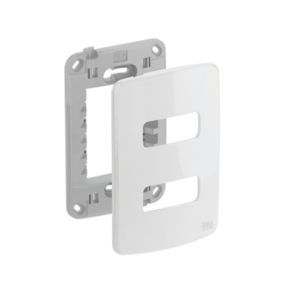 Placa e suporte 4x2" Branco com posição para 2 módulo Composé Weg 13295537
